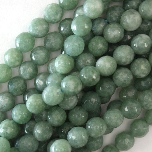 Faceted burma colored jade - faceted,